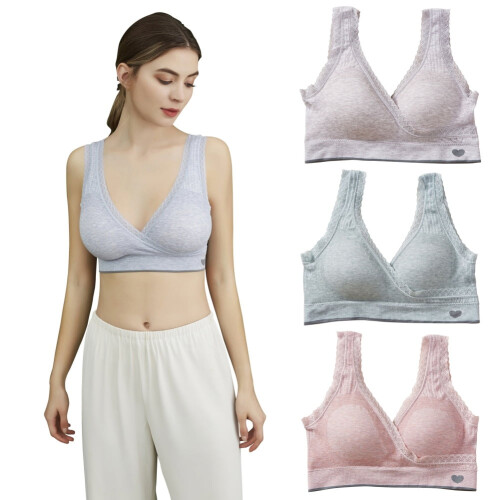 Maternity Nursing Sleep Bra Wrap Front 1