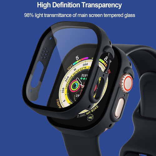Συμβατή με θήκη XiHAMA για Apple Watch για SE/6/5/4 + Προστατευτικό οθόνης, λεπτό κάλυμμα 1