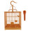 2 Sets Square Parrot Cage Bird with Perch Fabric Protector Feeders for Outdoors Travel 8