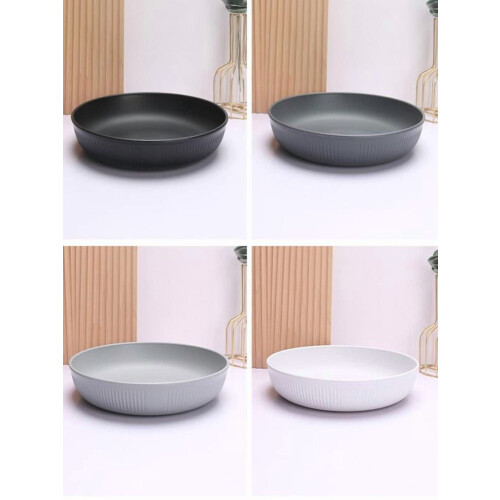 Large Pasta Bowls, Plastic Plates Reusable, Unbreakables Plastic Dinner Plates, Light Weight Dinner Dumpling Bowl 2
