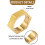 Hexagon Ring for Men Stainless Steel Gold 2
