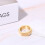 Hexagon Ring for Men Stainless Steel Gold 5