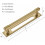 5-Pack 6" Brushed Gold Cabinet Pulls with Backplate, Compatible with Standard Cabinets 2