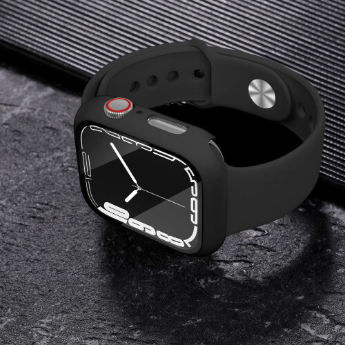 Compatible with Apple Watch 44mm (SE/6/5/4), Slim Bumper Case + Screen Protector, Full Coverage Hard Cover, 3-Pack 2