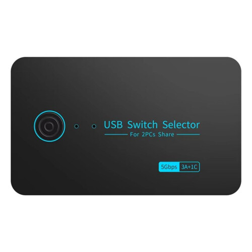 New USB3.0 KVM  Hotkey Switcher for PC Keyboard Mouse Printer 2 PCs Sharing 4 Devices Shared Controller 5Gbps