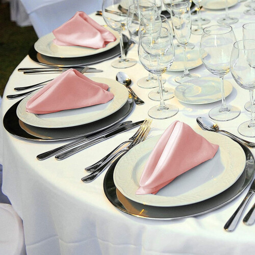Cloth Square Satin Napkins 50cm 12 Pieces 1