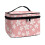 Pink Polyester Travel Makeup Organizer with Brush Holder 1pc 2
