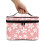 Pink Polyester Travel Makeup Organizer with Brush Holder 1pc 3