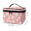 Pink Polyester Travel Makeup Organizer with Brush Holder 1pc 6