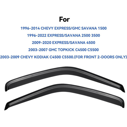 Window Visors for 1996–2025 Chevy Express and GMC Savana 1