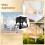 Black Mosquito Net Canopy Polyester 4-Corner 4-Opening Full 5