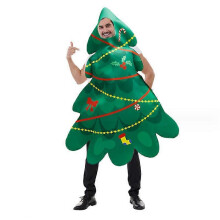 (Christmas tree)Adult Christmas Tree Costume Funny Xmas Party Women Men Dress