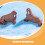 Ocean Animals Figures Sticker Set Light Brown 2 Pcs 8