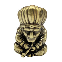 Brass Elder Chief Statue Umbrella Rope Bead Pendant Key Chain DIY Knife Bead Lanyard Lanyard Lanyard Accessories-A
