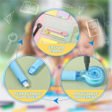 10 Pcs Correction Tape Pen Tape Corrector Blanc Out Correction Tape Fournitures de Bureau Outils de Correction D'Erreur (Multicolore)