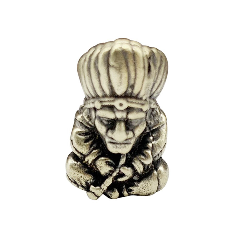 Brass Elder Chief Statue Umbrella Rope Bead Pendant Key Chain Diy Knife Bead Lanyard Lanyard Lanyard Accessories-B 4713492600677