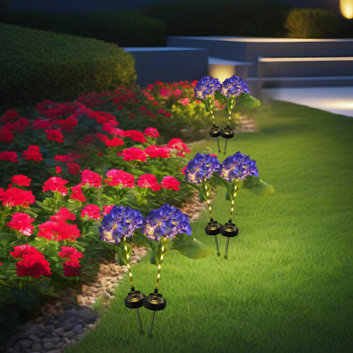 Solar Garden Light Stake with Sensor 20 LED Warm White 2