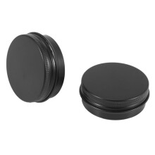 72 Stücke 1 Unze Schwarz Aluminium Zinn Gläser Runde Schraubdeckel Container Leere Metall Vorratsdosen für Organizing Kosmetik Kleine Schmuck