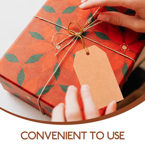 200pcs Blank Paper Tags for DIY Use Printable Paintable Light Brown Small Hole for Hanging 1