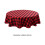 Checkered round tablecloth black red 47.2 inch 2