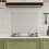 6mm Thick Tempered Glass Stove Splashback - 75x60cm, Off White, Includes Mounting Hardware 2