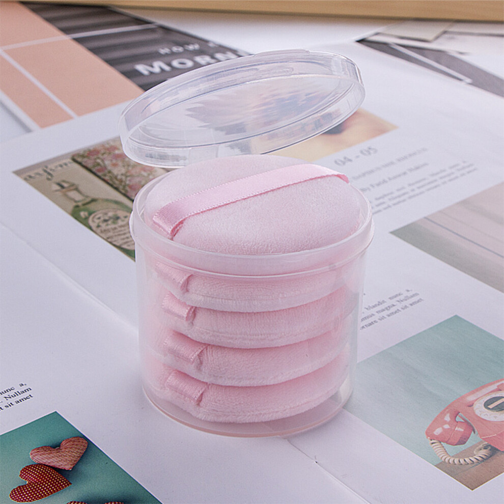 Reach-Tools Pink (Pink) Powder Puff With Strap, Wet/Dry Makeup Tool