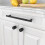 Cabinet Pulls Matte Black Knurled 10-Pack 6.3 Inch 3