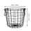 1Pc Black Metal Clothes Storage Container Large Capacity Hollow Design 2