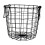 1Pc Black Metal Clothes Storage Container Large Capacity Hollow Design 6