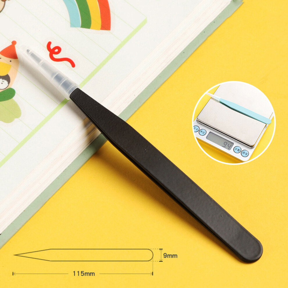 Roc-Electron Black ( Straight Head) Precision Tweezers For Electronics & Jewelry
