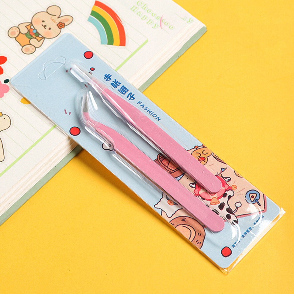Roc-Electron Pink ( Suit) Precision Tweezers For Electronics & Jewelry