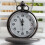 Smooth Round Dial Arabic Numbers Analog Quartz Chain Pocket Watch 4