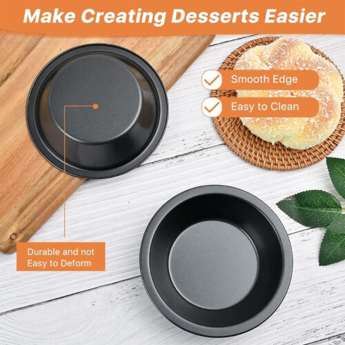 Individual Size 5Inch Pie Baking Dish Nonstick Front Oven Safe Durable 2