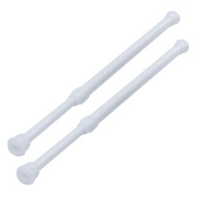Lot de 6 barres de tension réglables de petite taille (11,8 à 19,7 pouces), blanches