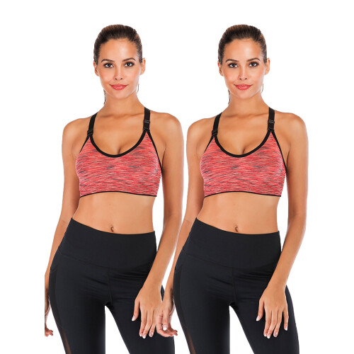Αθλητικό σουτιέν DODOING Juniors2Pack χωρίς ραφές, σουτιέν υψηλής αντοχής, υποστήριξης,