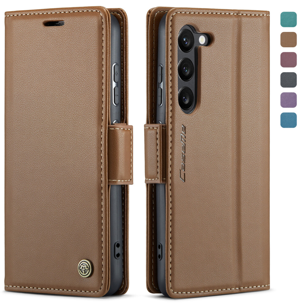 Samsung Galaxy S24 Plus Case Wallet Â Pu Leather Folio With Rfid Blocking, Magnetic Closure, Flip Protection Â Brown 9028731205830