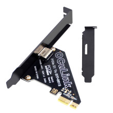 Adaptador CY PCI-Express 4.0 PCIE 1x a Oculink SFF-8612 SFF-8611 para tarjeta host para U.2 SSD eGPU, base para tarjeta gráfica externa