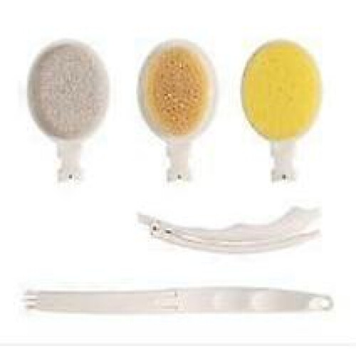 3 in 1 Bath Brush Foldable Long Handle for Shower Exfoliating Dry Skin Brushing 1