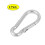 Stainless Steel Spring Snap Hook Carabiner Silver Tone 2 pcs 1