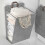 (Grey) Large Capacity Laundry Basket Practical Foldable Dirty Clothes Storage Box For Bathroom 4