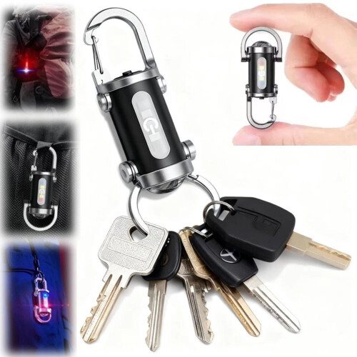 LED Mini Flashlight USB Rechargeable Keychain Torch