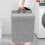 (Beige) Large Capacity Laundry Basket Practical Foldable Dirty Clothes Storage Box For Bathroom 5