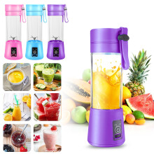 Portable Blender Personal Size Blender Shakes and Smoothies Mini Juicer Cup USB Rechargeable Handheld Travel Blender Fruit Mixer 380 ML