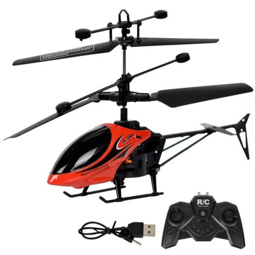 Mini RC Helicopter with Lights 2CH USB Charging