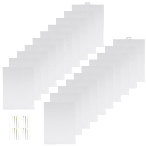 15PCS14Count Πλαστικά Φύλλα Καμβά από Πλαστικό Πλέγμα, Διάτρητος Πλαστικός Καμβάς