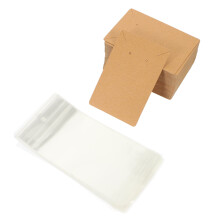 200 tarjetas de exhibición para pendientes y collares para empaques de joyería, tarjetas de papel para collares y pendientes, tarjetas para sujetar
