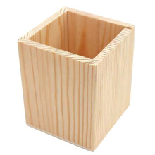 Pot à crayons en bois, organiseur de bureau, boîte à pinceaux de maquillage
