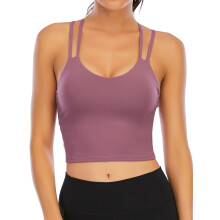 Gewatteerde sportbeha's voor dames, yogavesten voor dames, ondergoed, yogakleding, crop tops, tanktops, mouwloze hardloopvesten voor dames, tube