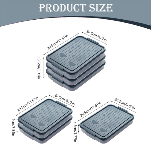 Boîtes de conservation empilables avec couvercles (lot de 12) 2
