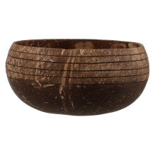 SEWACC Bol en forme de noix de coco naturelle, lot de 1, 12 x 12 x 6 cm